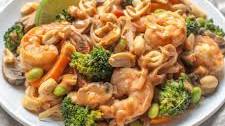 Peanut Sauce Stir Fry with Shrimp