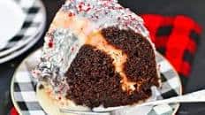 Peppermint Bark Bundt Cake