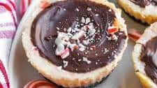 Peppermint Bark Cheesecake Bites