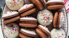 Peppermint Bark Macarons