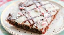 Peppermint Bark Sheet Cake