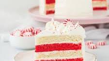 Peppermint Cake with White Chocolate Buttercream