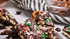 Peppermint Dark Chocolate Pretzel Bark