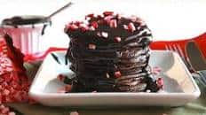 Peppermint Hot Chocolate Pancakes