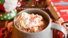 Peppermint Hot Chocolate with Ghirardelli Peppermint Bark