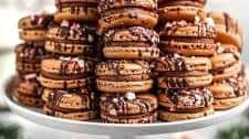 Peppermint Mocha Macarons