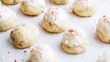 Peppermint Snowball Cookies