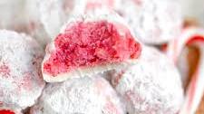 Peppermint Snowball Cookies
