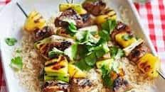 Pineapple & pork skewers