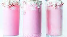 Pink Peppermint Eggnog Milkshake