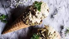 Pistachio Mint Chip Ice Cream.