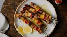 Pork, pineapple & paprika skewers