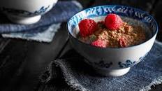 Pouding au quinoa, au chocolat et à la framboise