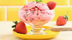 Quick Strawberry & Coconut Ice Cream