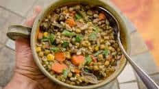 Quick and Easy Lentil Soup with Rice