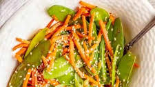 Quick sesame snow peas and carrots