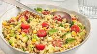 Quinoa Salad with Fresh Corn, Tomatoes, Avocado & Lime