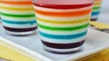 Rainbow Layered Gelatin Cups