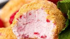 Raspberry No Bake Cheesecake Bites