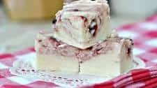 Raspberry Swirled Fudge