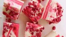 Raspberry and White Chocolate Fudge