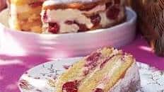 Raspberry layer cake