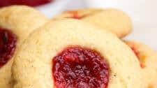 Rhubarb Thumbprint Cookies