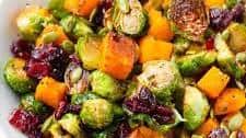 Roasted Butternut Squash and Brussels Sprouts