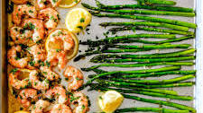 Roasted Lemon Butter Shrimp and Asparagus