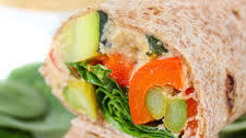 Roasted Veggie Wrap with Hummus