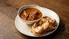 Roti canai and beef rendang