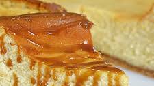 Rum Caramel Drizzled Eggnog Cheesecake