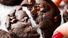Salted Dark Chocolate Cookies