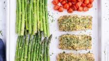 Sheet Pan Pesto Salmon and Asparagus