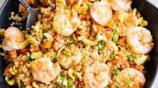 Shrimp Fried Cauliflower Rice {Paleo, Whole30, Keto}