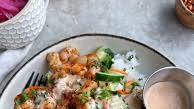 Shrimp Rice Bowls with Spicy Mayo