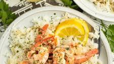 Shrimp Scampi With Rice