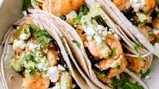 Shrimp Tacos with Avocado Crema