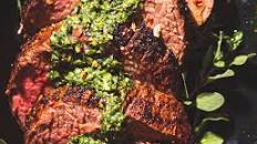 Skillet Beef Tenderloin with Chimichurri Sauce