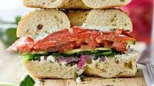 Smoked Salmon Bagel Sandwich