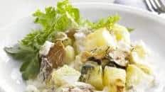 Smoked mackerel & potato bake