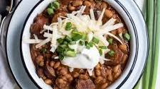 Smoky Sausage and Bean Chili (Crock Pot)