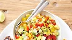 Smoky corn & avocado salsa