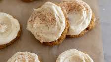 Soft Frosted Pumpkin Spice Cookies