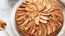 Spiced Apple Cake with Salted Maple Caramel