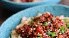 Spicy Sesame Ground Beef and Quinoa Bowls