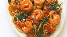 Spicy Shrimp Spinach Pasta