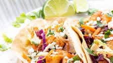 Spicy Shrimp Tacos with Cilantro Lime Slaw