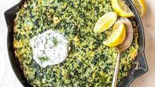 Spinach, Feta & Rice Casserole