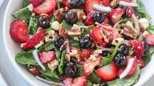 Spinach Strawberry Salad with Feta Cheese